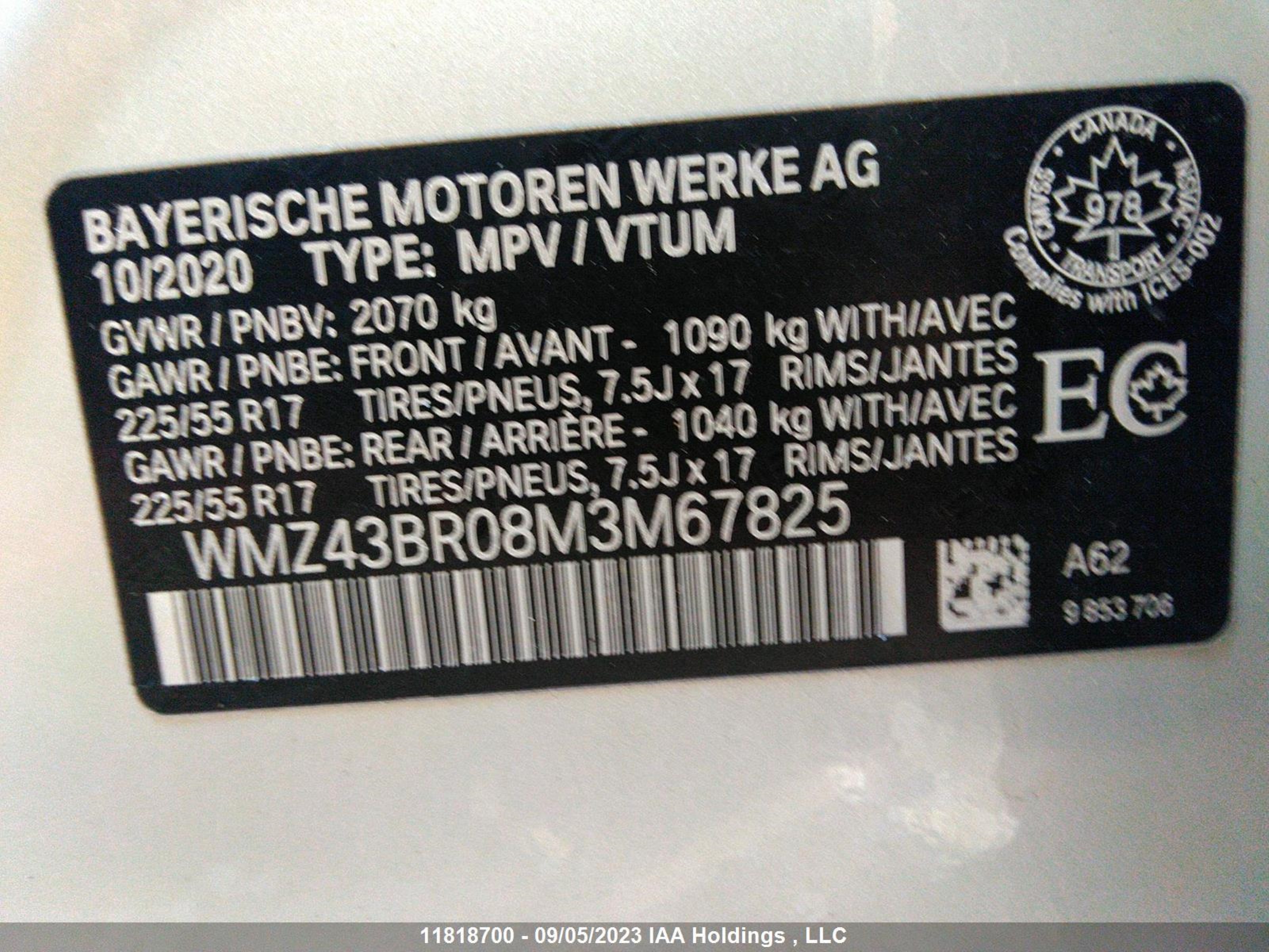 Photo 8 VIN: WMZ43BR08M3M67825 - MINI COUNTRYMAN 