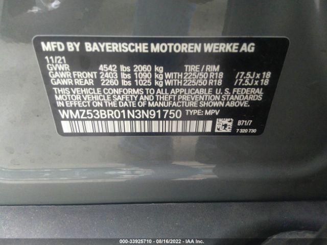 Photo 8 VIN: WMZ53BR01N3N91750 - MINI COUNTRYMAN 