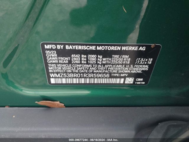 Photo 8 VIN: WMZ53BR01R3R59656 - MINI COUNTRYMAN 