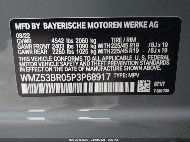 Photo 8 VIN: WMZ53BR05P3P68917 - MINI COUNTRYMAN 