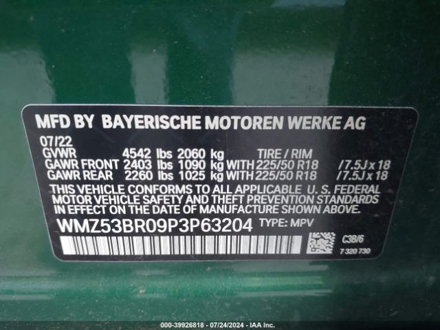 Photo 8 VIN: WMZ53BR09P3P63204 - MINI COUNTRYMAN 