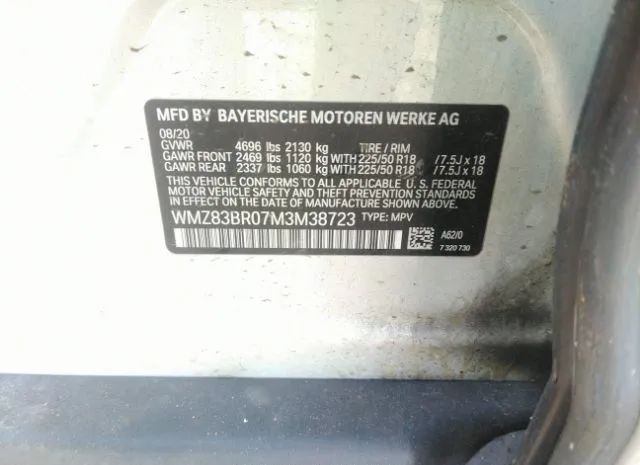 Photo 8 VIN: WMZ83BR07M3M38723 - MINI COUNTRYMAN 