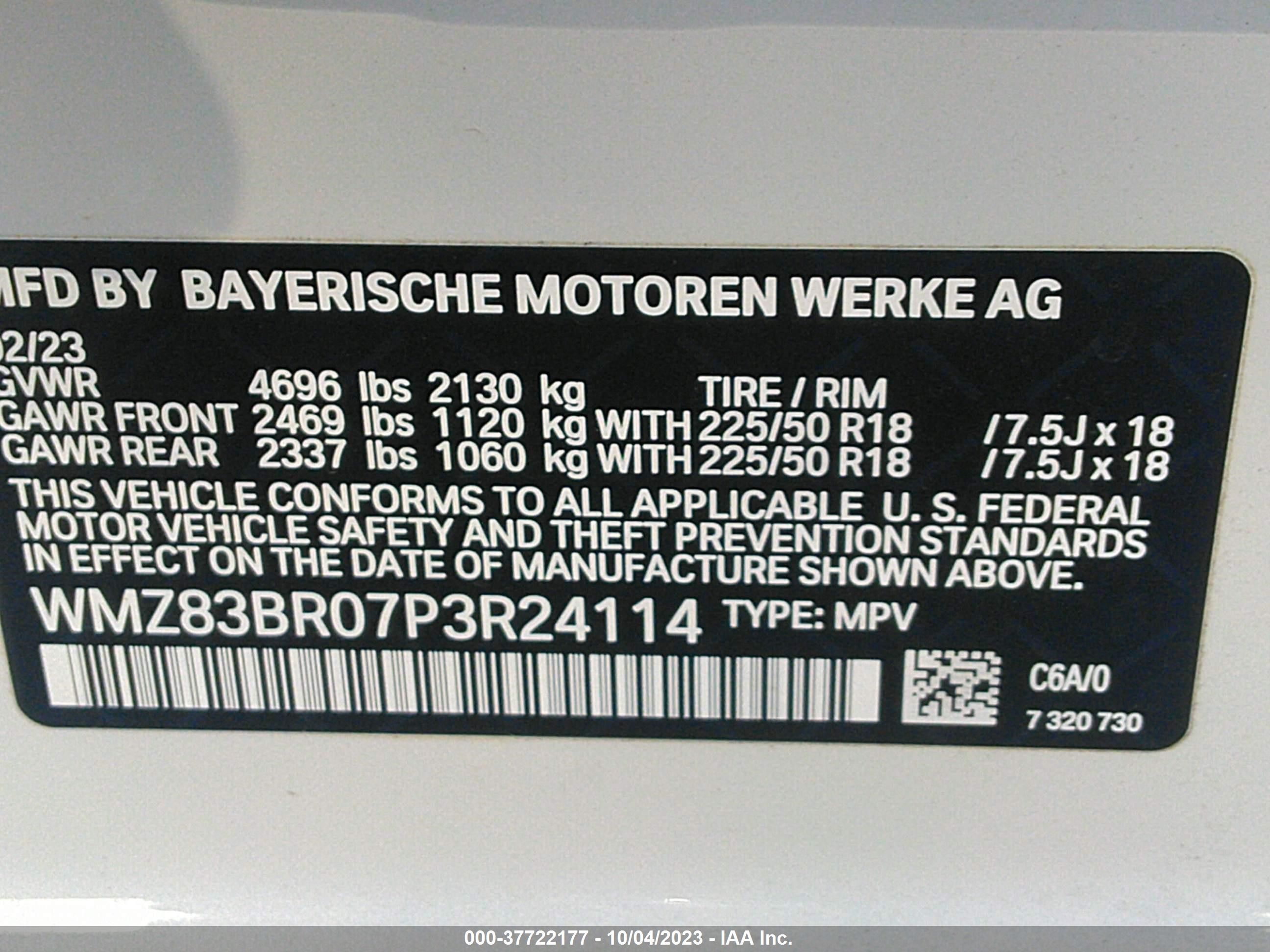 Photo 8 VIN: WMZ83BR07P3R24114 - MINI COUNTRYMAN 