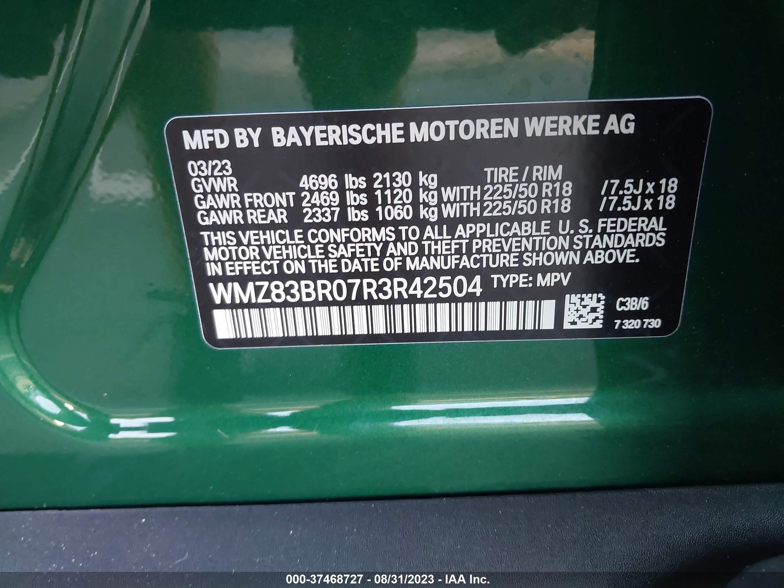 Photo 8 VIN: WMZ83BR07R3R42504 - MINI COUNTRYMAN 