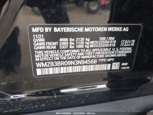 Photo 8 VIN: WMZ83BR09N3N94568 - MINI COUNTRYMAN 