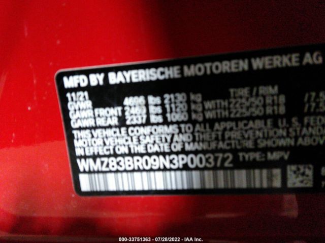 Photo 8 VIN: WMZ83BR09N3P00372 - MINI COUNTRYMAN 