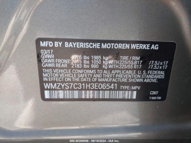 Photo 8 VIN: WMZYS7C31H3E06541 - MINI COUNTRYMAN 