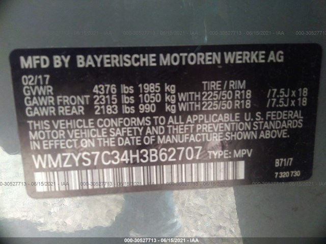 Photo 8 VIN: WMZYS7C34H3B62707 - MINI COUNTRYMAN 