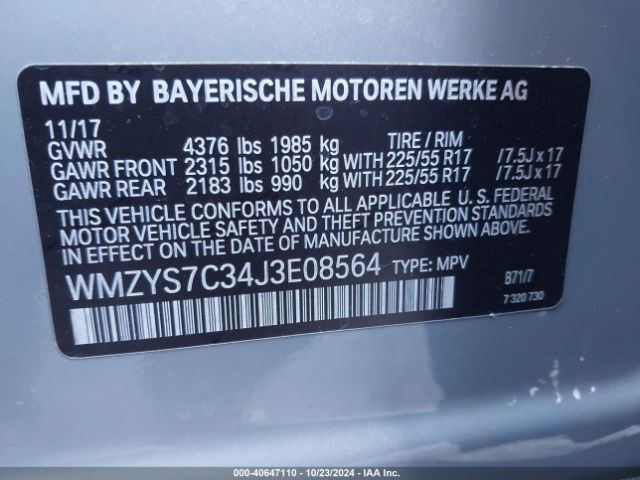 Photo 8 VIN: WMZYS7C34J3E08564 - MINI COUNTRYMAN 