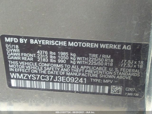 Photo 8 VIN: WMZYS7C37J3E09241 - MINI COUNTRYMAN 