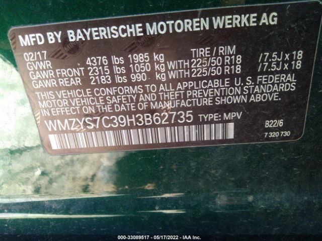 Photo 8 VIN: WMZYS7C39H3B62735 - MINI COUNTRYMAN 