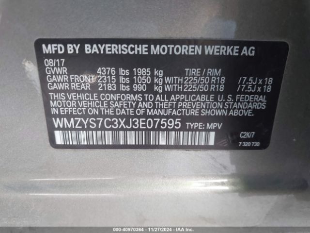 Photo 8 VIN: WMZYS7C3XJ3E07595 - MINI COUNTRYMAN 