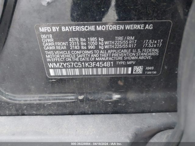 Photo 8 VIN: WMZYS7C51K3F45481 - MINI COUNTRYMAN 