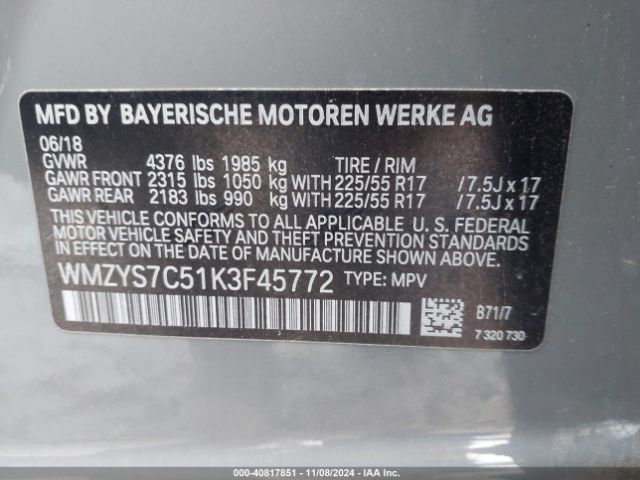 Photo 8 VIN: WMZYS7C51K3F45772 - MINI COUNTRYMAN 