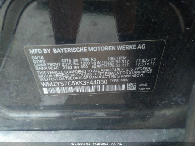 Photo 8 VIN: WMZYS7C5XK3F44880 - MINI COUNTRYMAN 