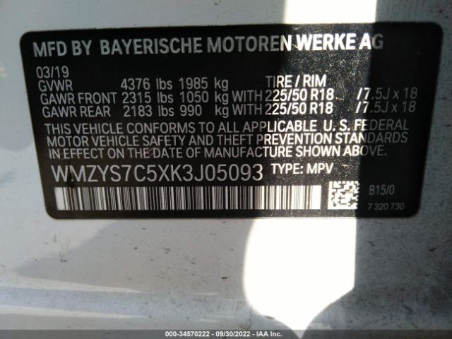 Photo 8 VIN: WMZYS7C5XK3J05093 - MINI COUNTRYMAN 