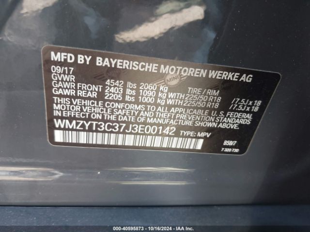 Photo 8 VIN: WMZYT3C37J3E00142 - MINI COUNTRYMAN 