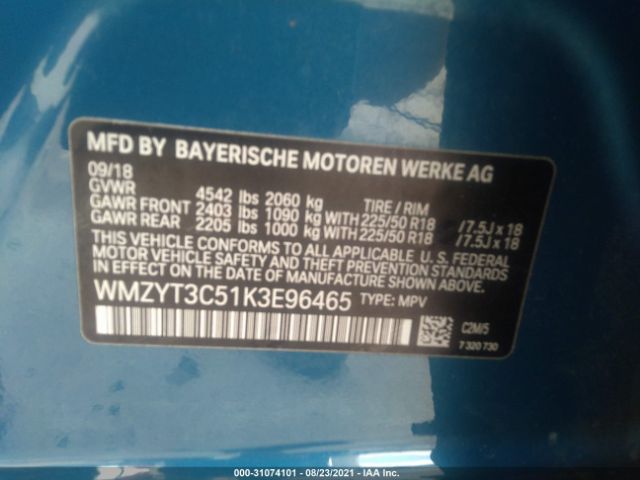 Photo 8 VIN: WMZYT3C51K3E96465 - MINI COUNTRYMAN 