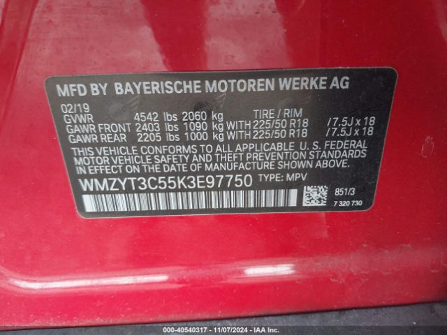 Photo 8 VIN: WMZYT3C55K3E97750 - MINI COUNTRYMAN 