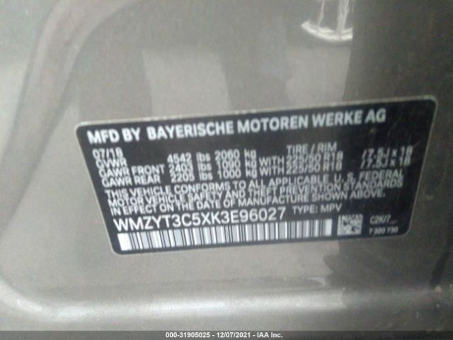 Photo 8 VIN: WMZYT3C5XK3E96027 - MINI COUNTRYMAN 