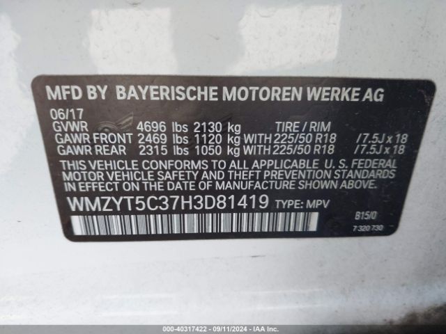 Photo 8 VIN: WMZYT5C37H3D81419 - MINI COUNTRYMAN 