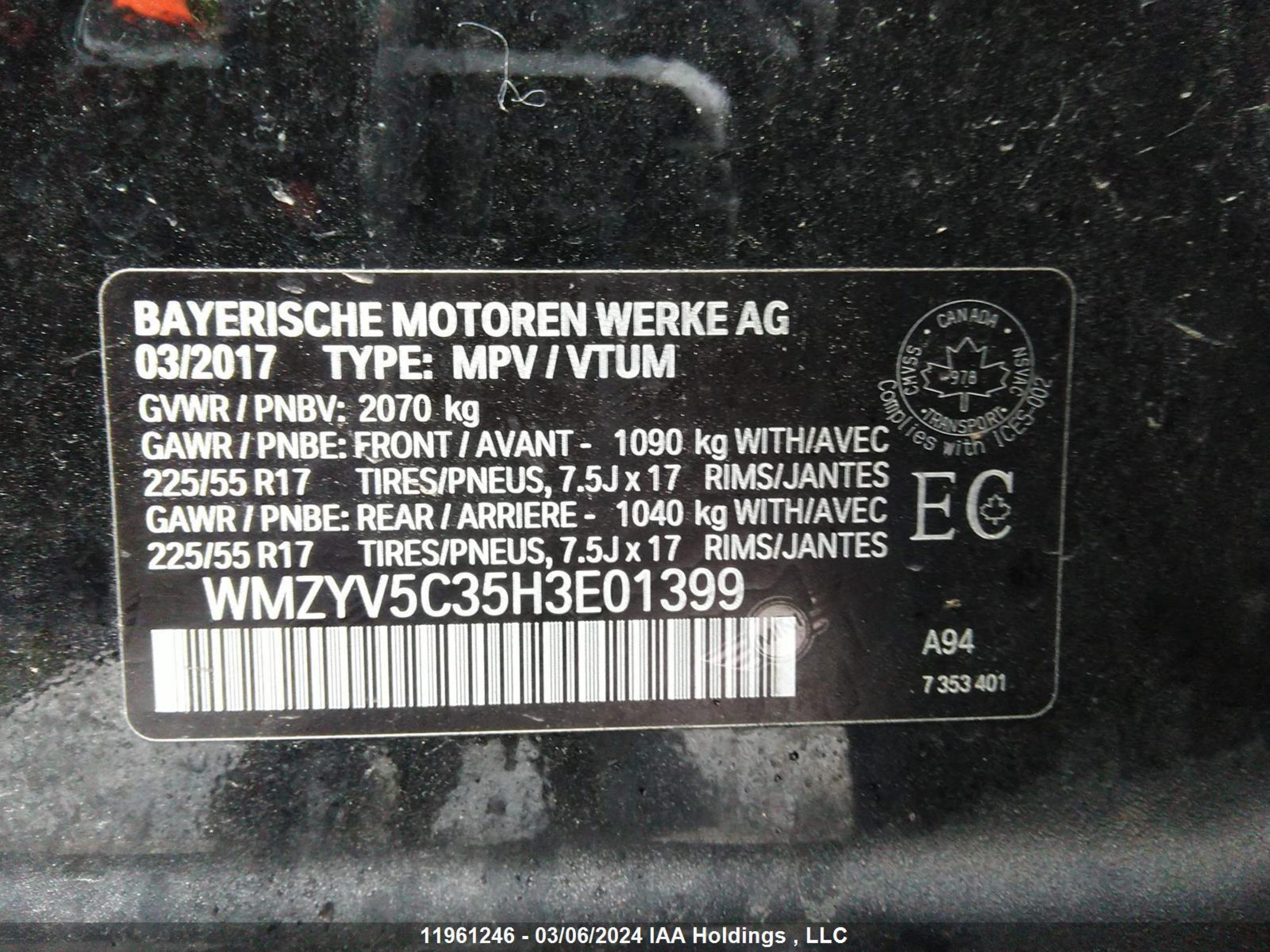 Photo 8 VIN: WMZYV5C35H3E01399 - MINI COUNTRYMAN 