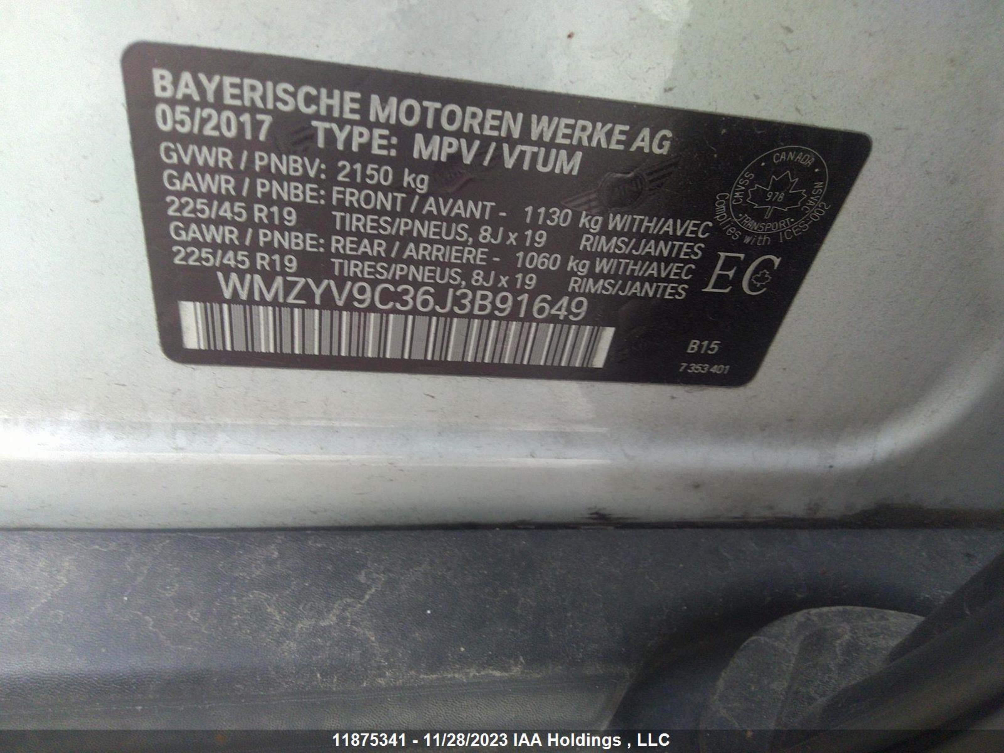 Photo 8 VIN: WMZYV9C36J3B91649 - MINI COUNTRYMAN 