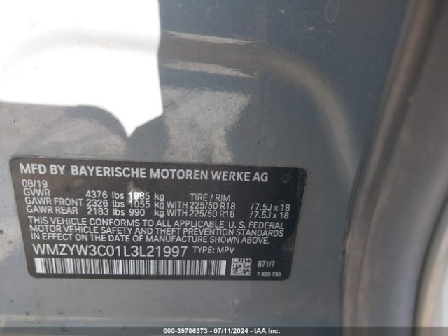 Photo 8 VIN: WMZYW3C01L3L21997 - MINI COUNTRYMAN 