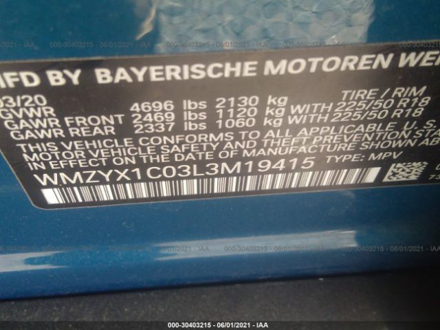 Photo 8 VIN: WMZYX1C03L3M19415 - MINI COUNTRYMAN 