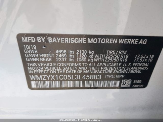 Photo 8 VIN: WMZYX1C05L3L45883 - MINI COUNTRYMAN 