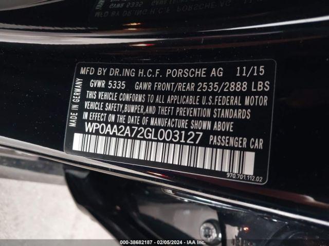 Photo 8 VIN: WP0AA2A72GL003127 - PORSCHE PANAMERA 