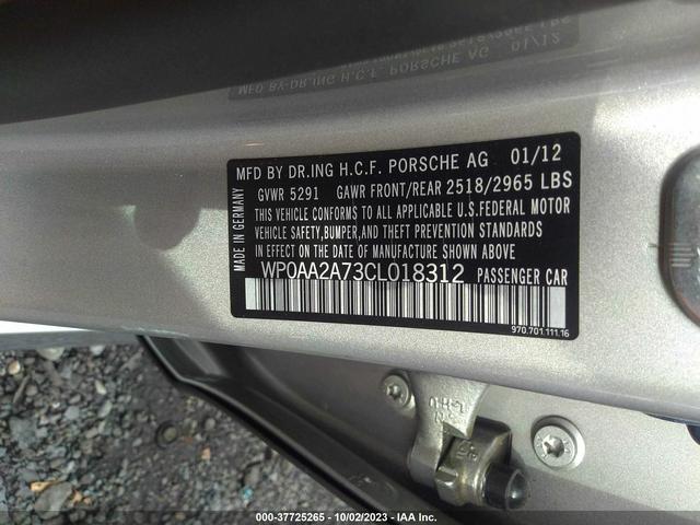 Photo 8 VIN: WP0AA2A73CL018312 - PORSCHE PANAMERA 