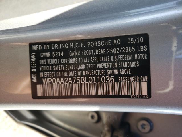 Photo 11 VIN: WP0AA2A75BL011036 - PORSCHE PANAMERA 