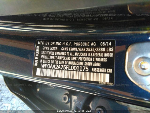 Photo 8 VIN: WP0AA2A75FL001175 - PORSCHE PANAMERA 