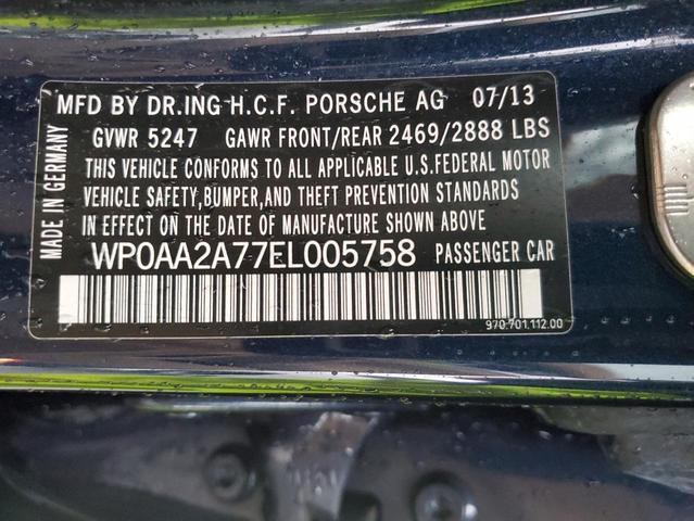 Photo 11 VIN: WP0AA2A77EL005758 - PORSCHE PANAMERA 