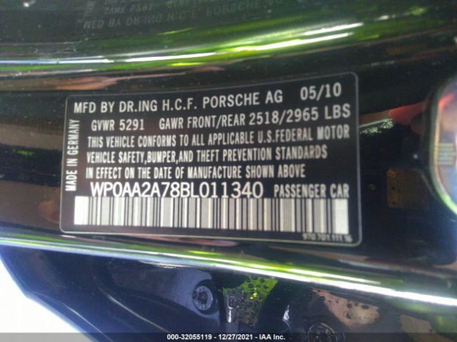 Photo 8 VIN: WP0AA2A78BL011340 - PORSCHE PANAMERA 