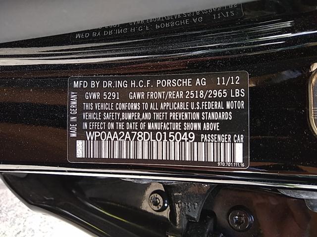 Photo 9 VIN: WP0AA2A78DL015049 - PORSCHE PANAMERA 2 