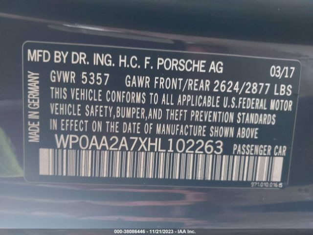 Photo 8 VIN: WP0AA2A7XHL102263 - PORSCHE PANAMERA 