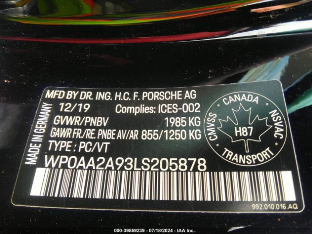 Photo 8 VIN: WP0AA2A93LS205878 - PORSCHE 911 