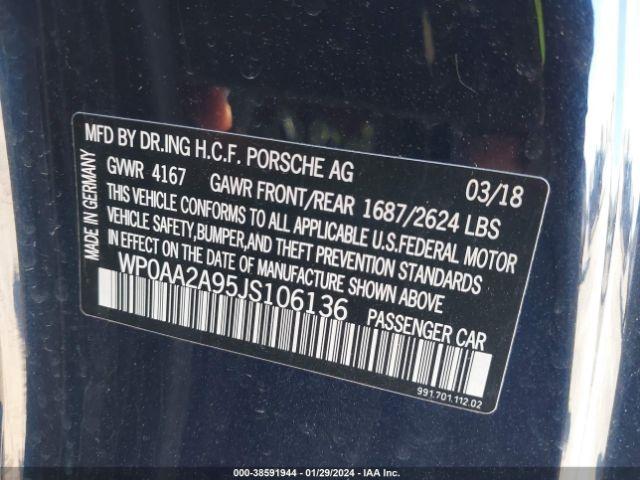 Photo 8 VIN: WP0AA2A95JS106136 - PORSCHE 911 