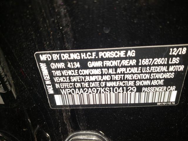 Photo 9 VIN: WP0AA2A97KS104129 - PORSCHE 911 