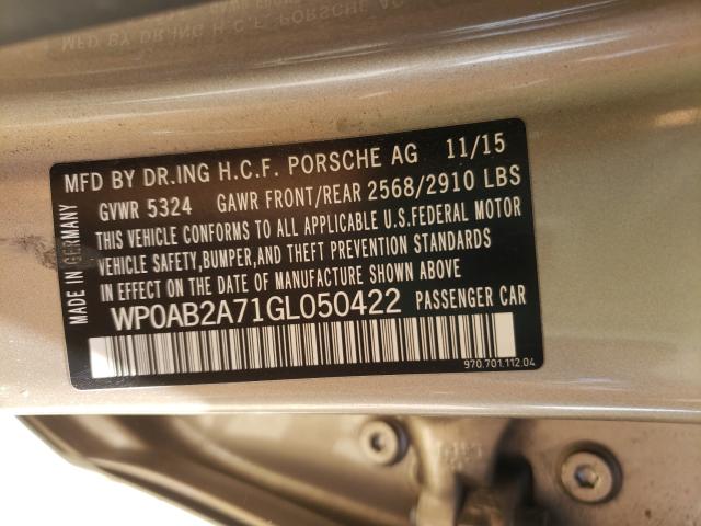 Photo 9 VIN: WP0AB2A71GL050422 - PORSCHE PANAMERA 