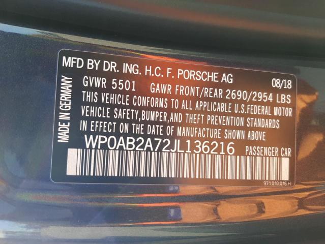 Photo 11 VIN: WP0AB2A72JL136216 - PORSCHE PANAMERA 