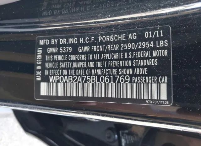 Photo 8 VIN: WP0AB2A75BL061769 - PORSCHE PANAMERA 