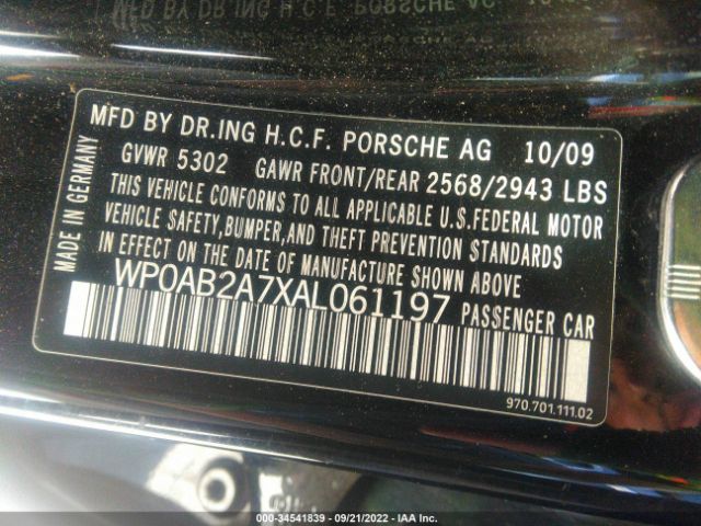 Photo 8 VIN: WP0AB2A7XAL061197 - PORSCHE PANAMERA 