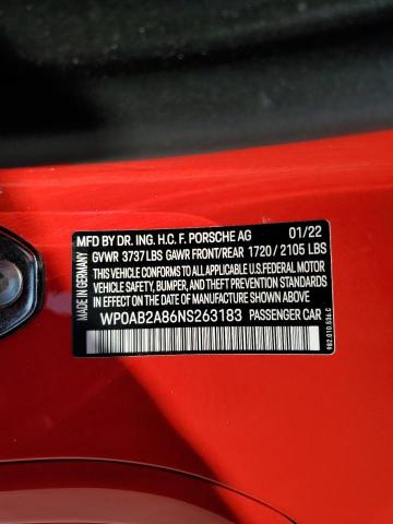 Photo 11 VIN: WP0AB2A86NS263183 - PORSCHE CAYMAN S 