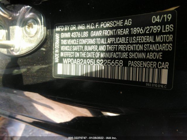 Photo 8 VIN: WP0AB2A95LS225658 - PORSCHE 911 