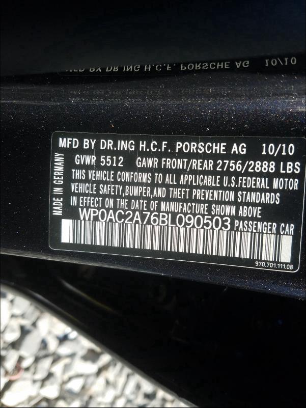 Photo 9 VIN: WP0AC2A76BL090503 - PORSCHE PANAMERA T 