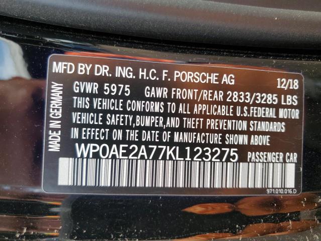 Photo 9 VIN: WP0AE2A77KL123275 - PORSCHE PANAMERA 4 