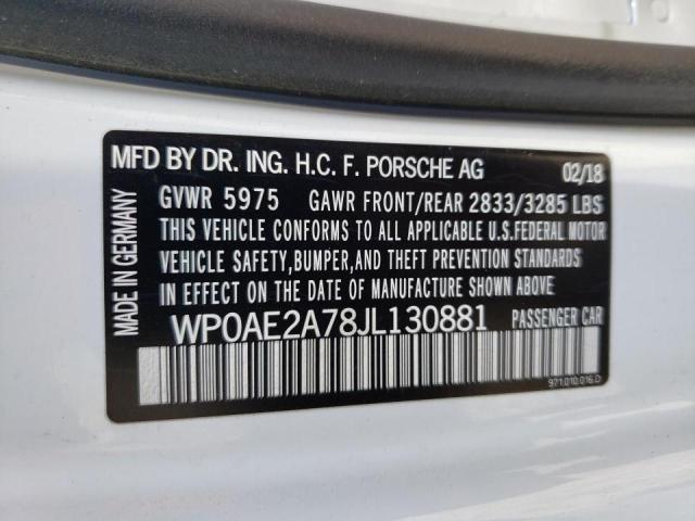 Photo 9 VIN: WP0AE2A78JL130881 - PORSCHE PANAMERA 4 